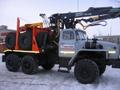 Урал 55571, 2020 г.в. с кму ОМТЛ-70.02 с прицепом роспуском лесовозным